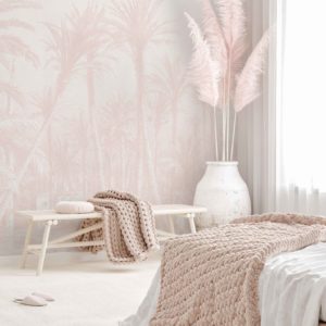 Coastal Palm - Blush Wallpaper | Grafico Melbourne