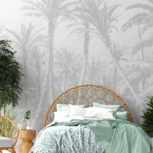 Coastal Palm - Grey Wallpaper | Grafico Melbourne