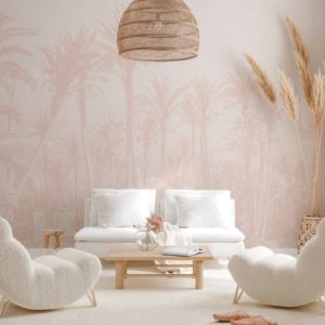 Coastal Palm - Blush Wallpaper | Grafico Melbourne