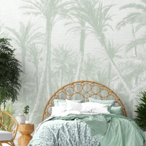 Coastal Palm - Sage Green Wallpaper | Grafico Melbourne