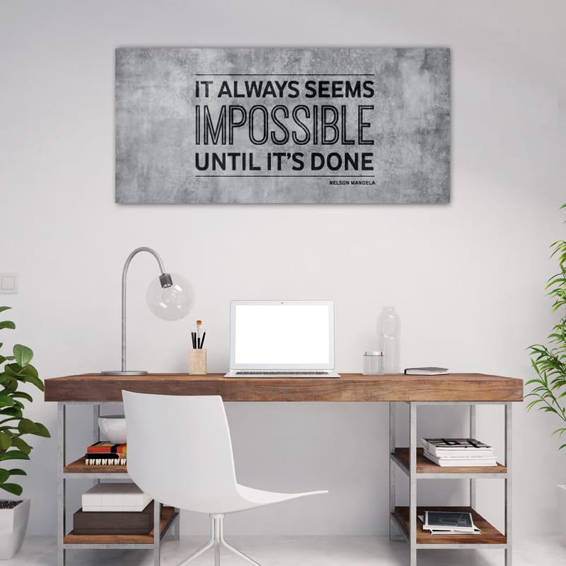 Nelson Mandela Quote - Concrete Background | STRETCHED CANVAS