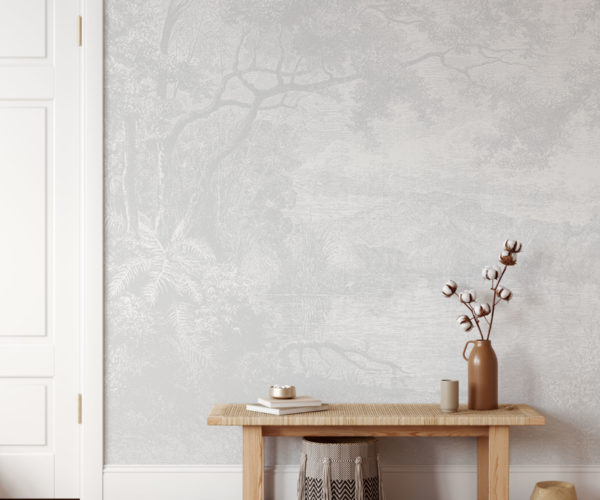 Enchanted Lagoon - Light Grey Wallpaper | Grafico Melbourne