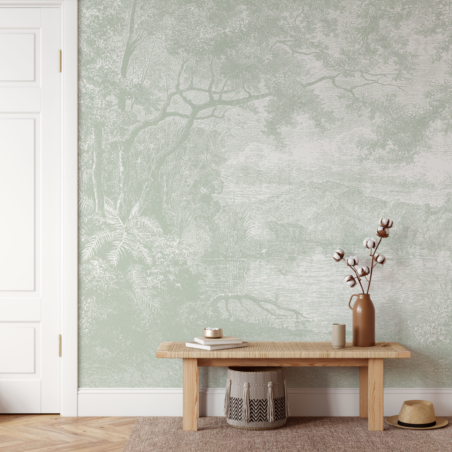 Enchanted Lagoon - Sage Green | WALLPAPER