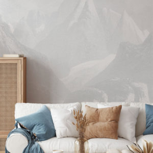 Mountain Ranges - Light Grey Wallpaper | Grafico Melbourne
