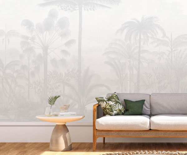 Amazon Palms - Light Grey Wallpaper | Grafico Melbourne