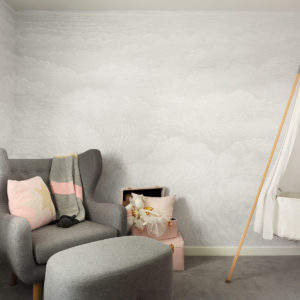 Etched Clouds - Cool Grey Wallpaper | Grafico Melbourne