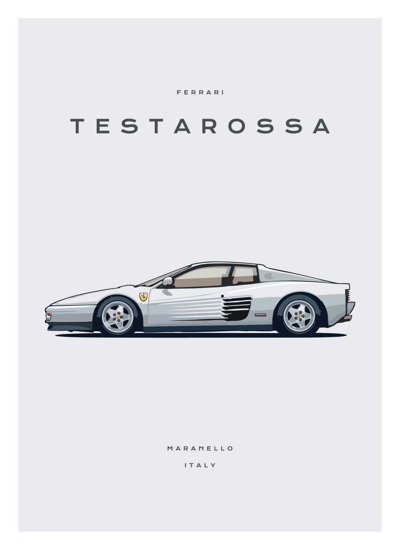 Ferreari - Testarossa - Grey