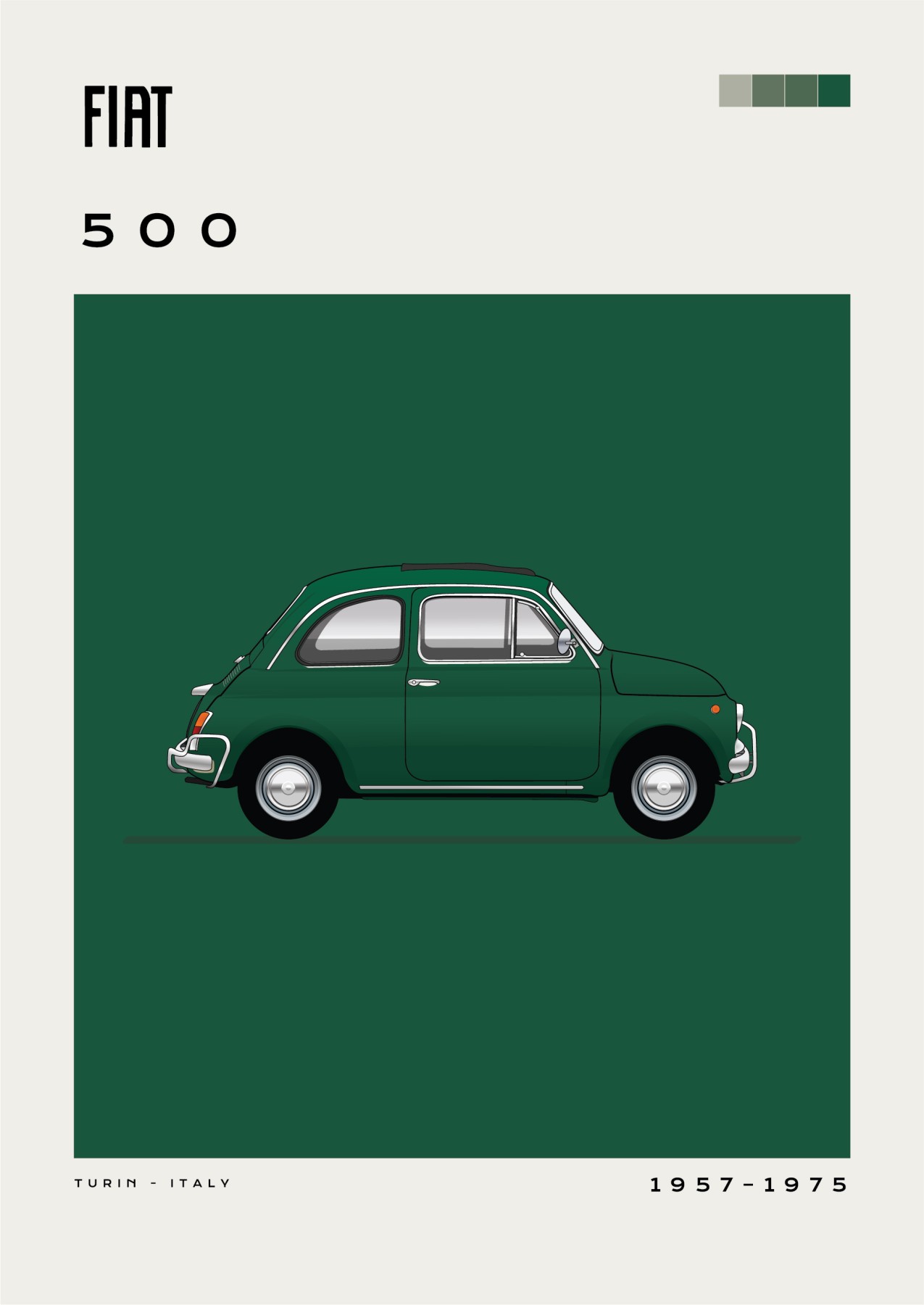 Fiat - 500 - Grey