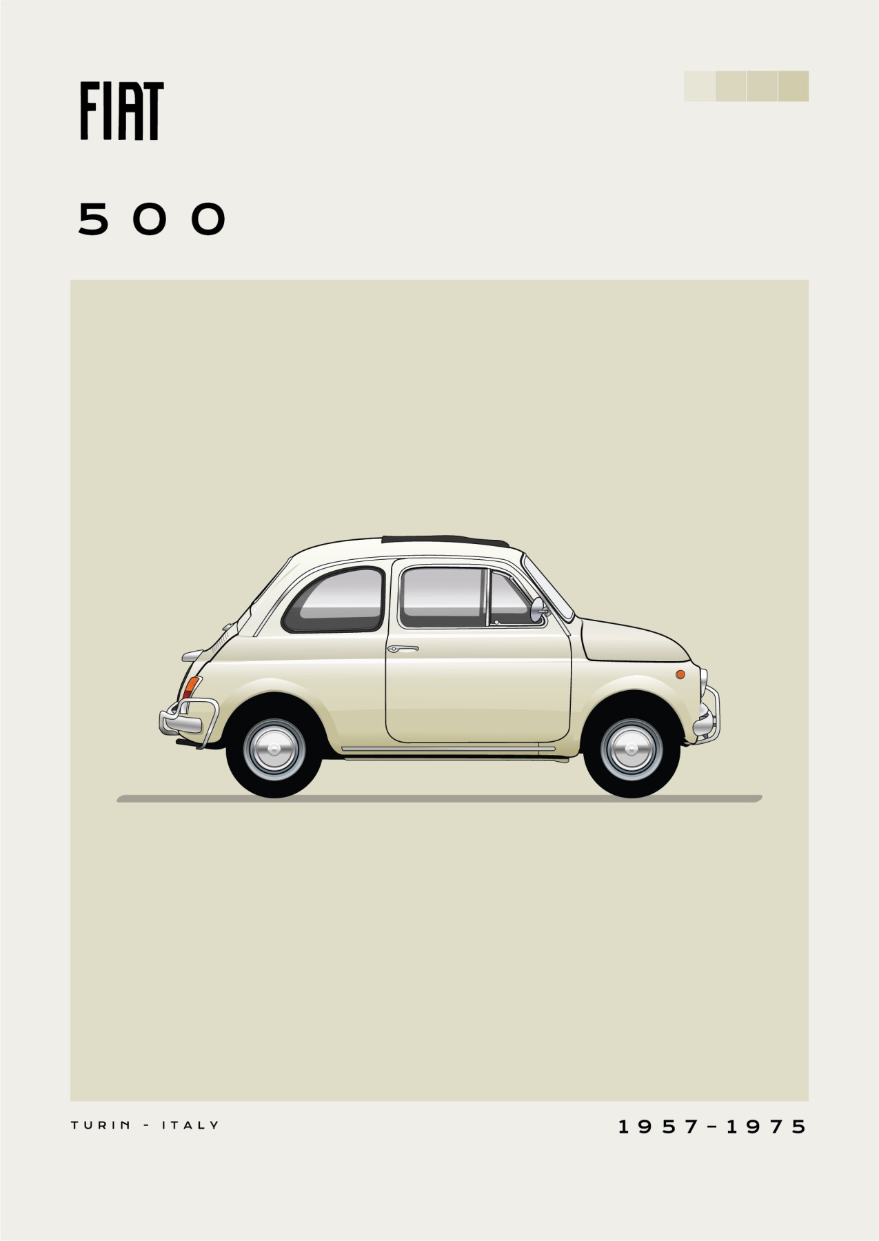 Fiat - 500 - Light Creme