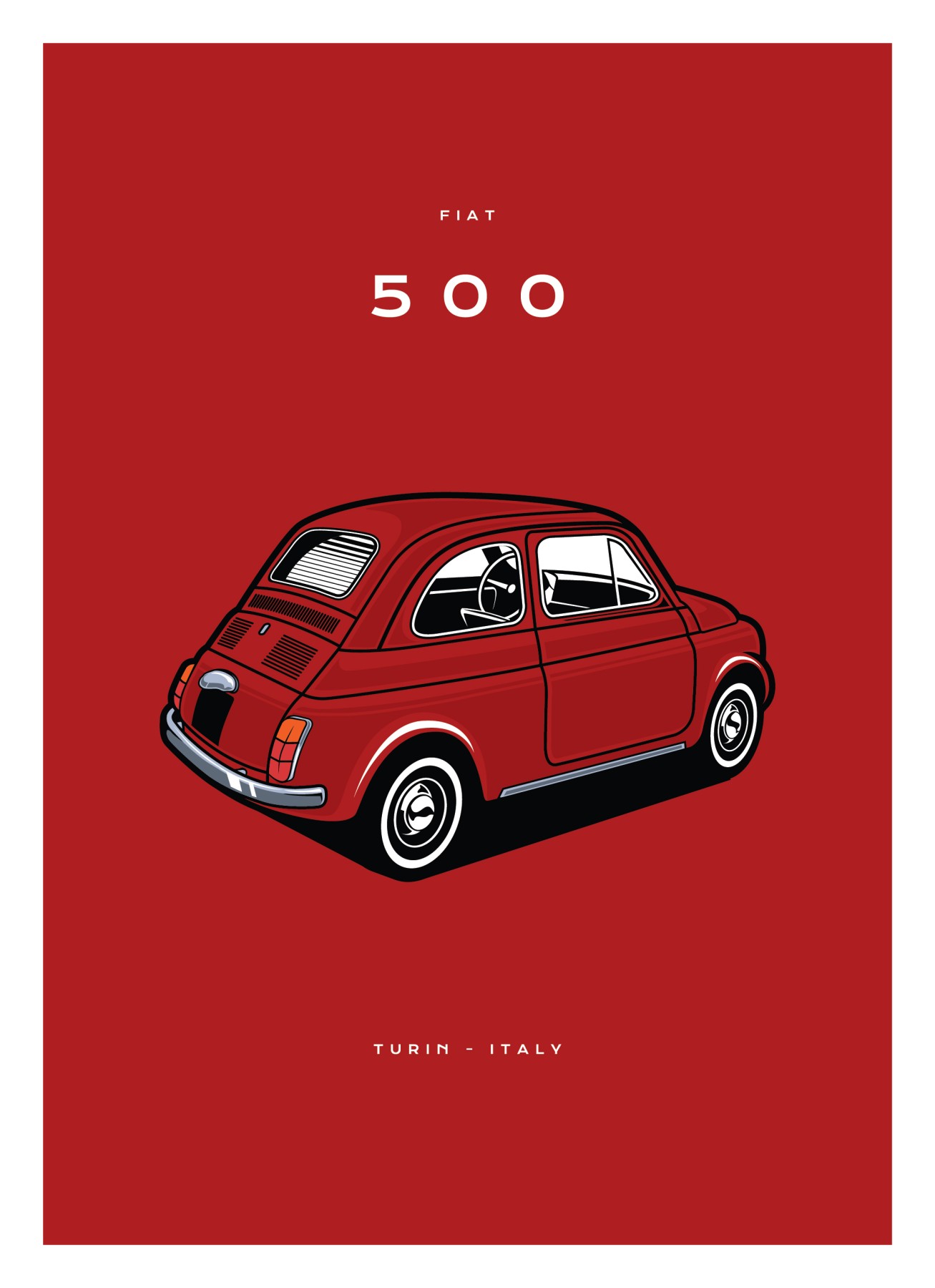 Fiat - 500 - Red