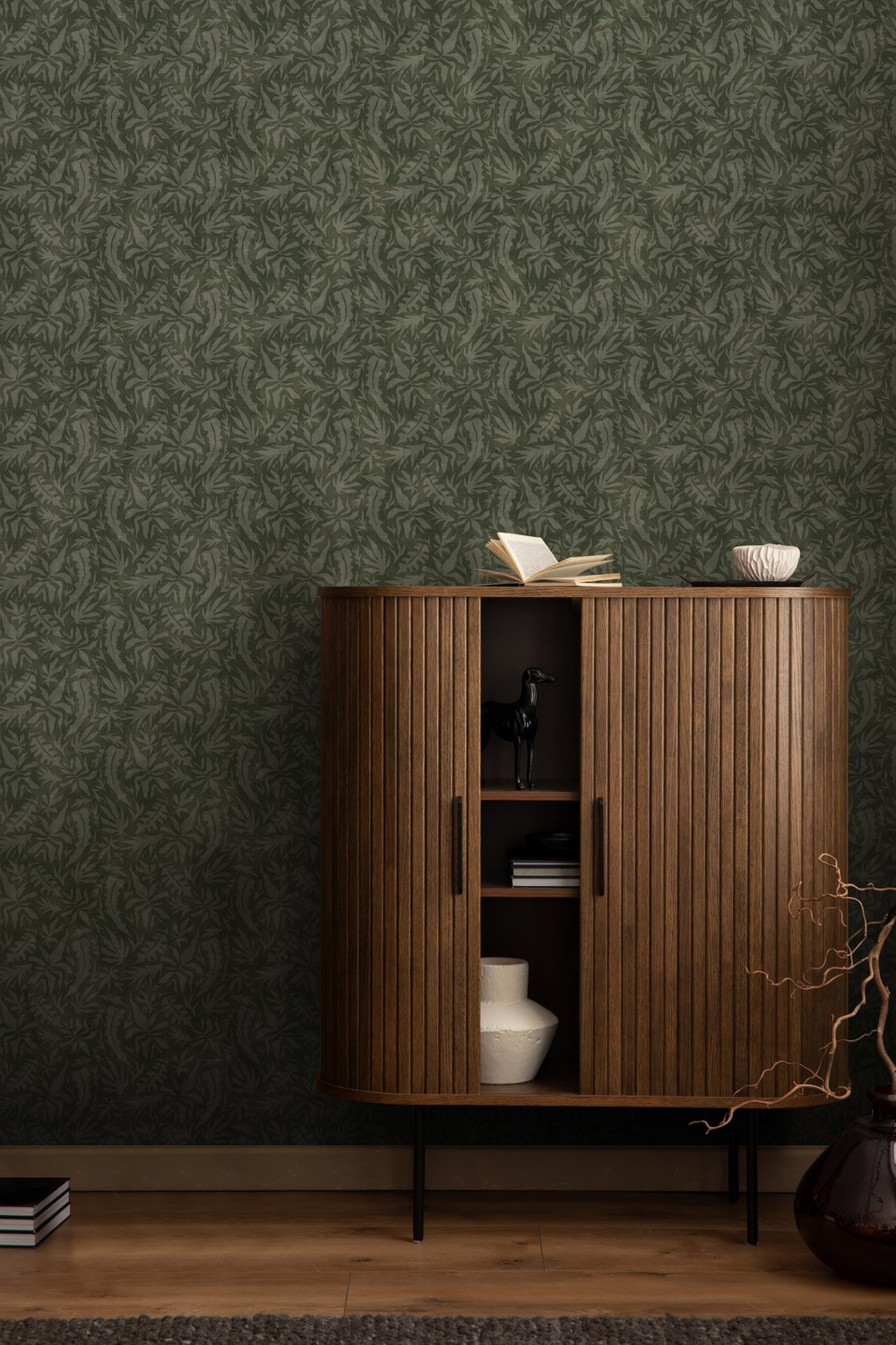 Foliage Motif - Olive | WALLPAPER