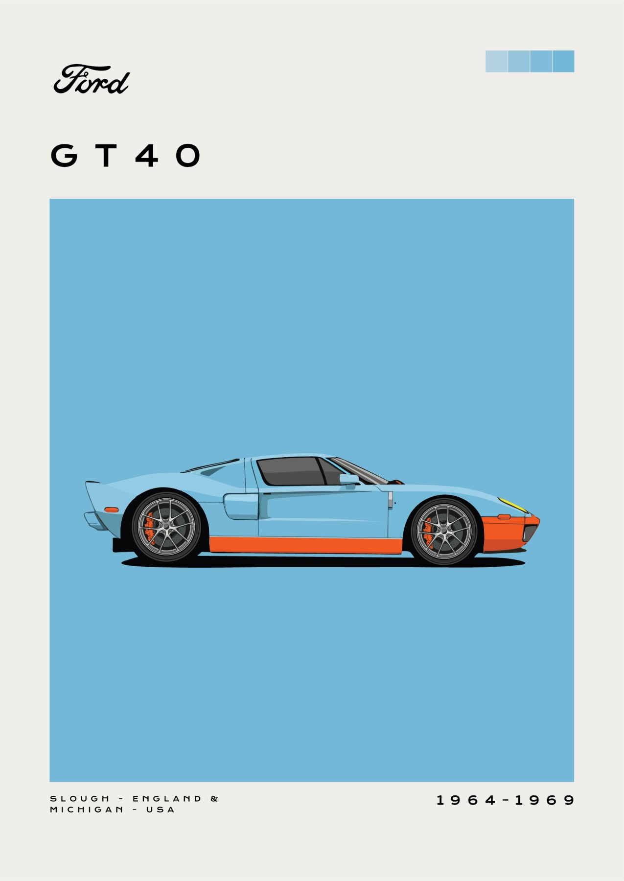 Ford - GT40 - Blue