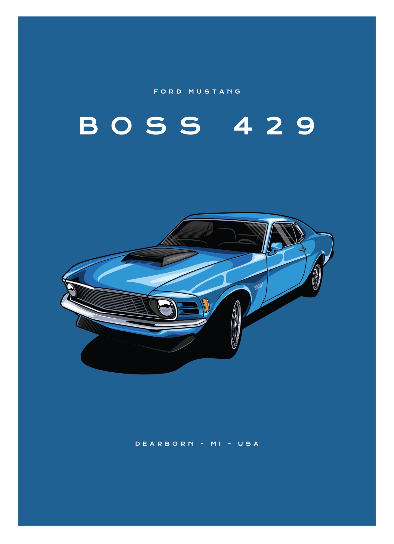 Ford - Mustang - Boss 429 - Blue