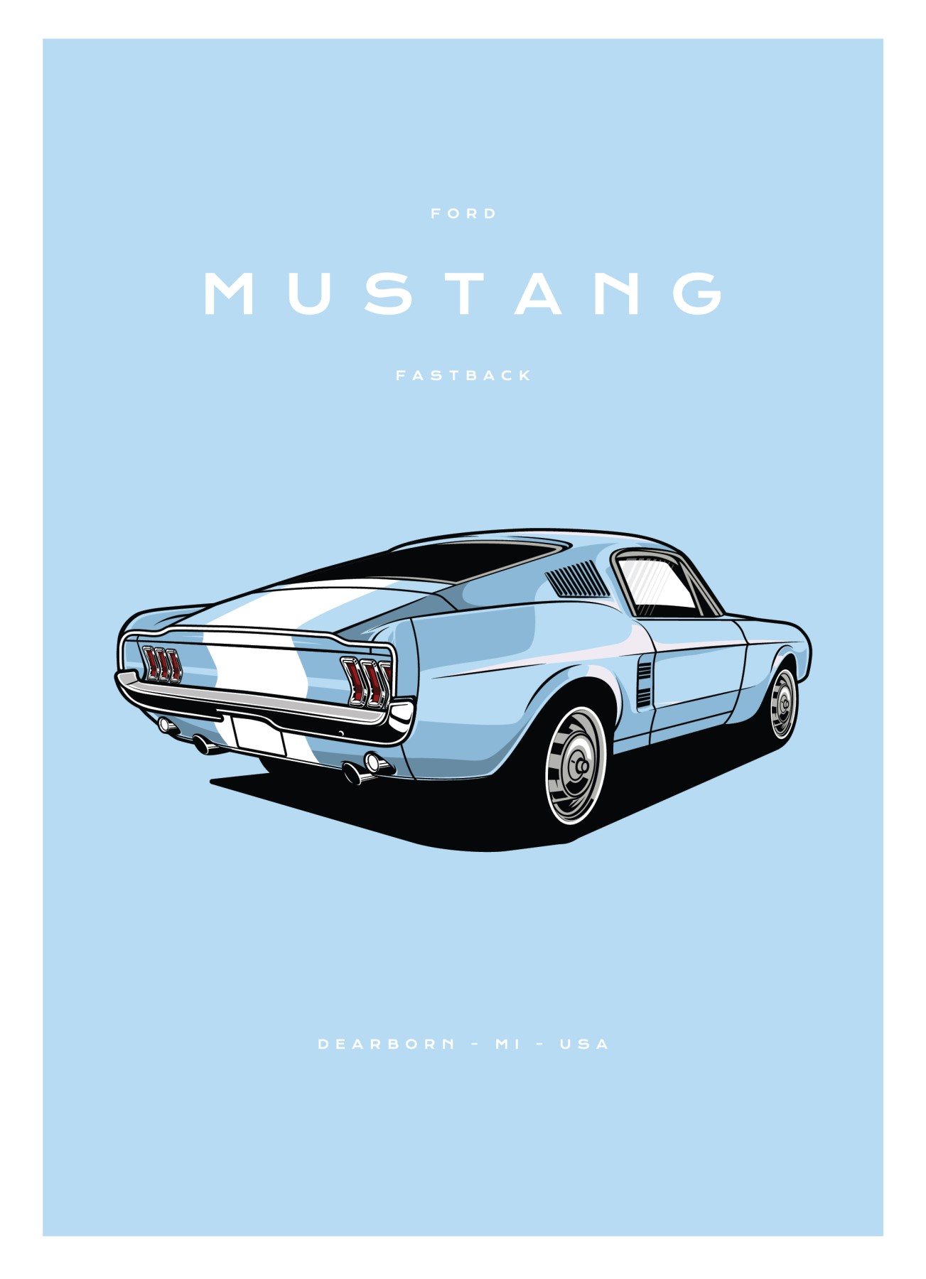 Ford - Mustang - Light Blue