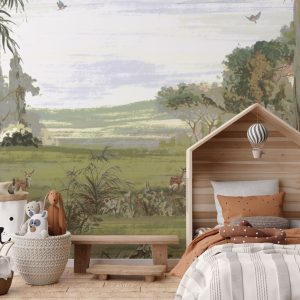 Forest-Mural(With-Animals)-Wallpaper