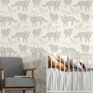 Fox & Hen - Kids Wallpaper | Grafico Melbourne