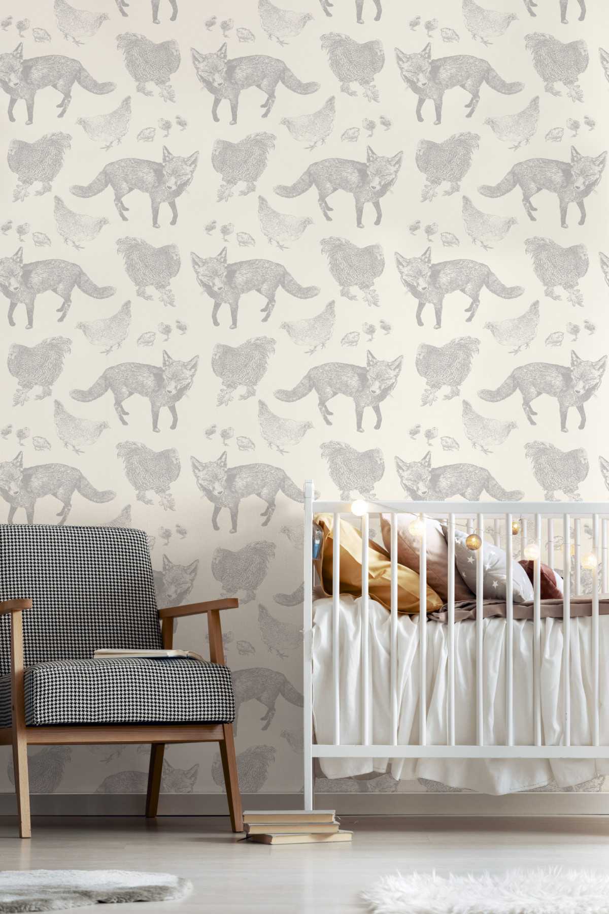 Fox & Hen - Kids Wallpaper | Grafico Melbourne