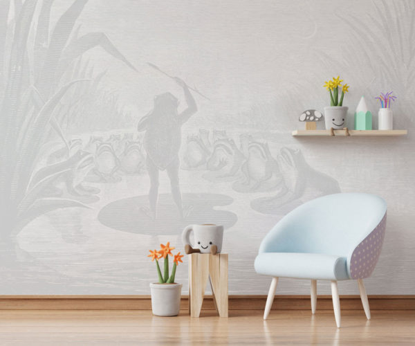 Frog Orchestra - Light Grey Wallpaper | Grafico Melbourne