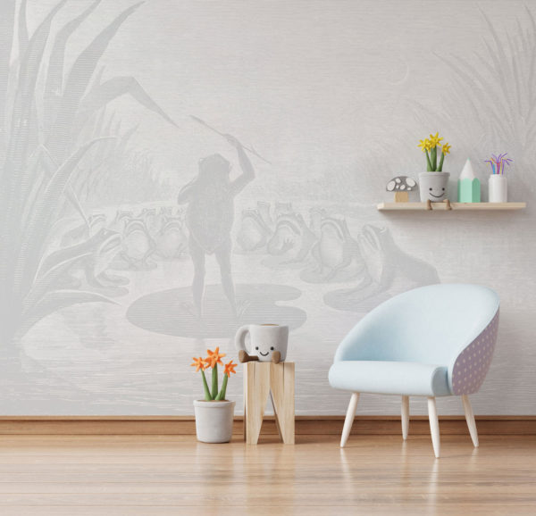 Frog Orchestra - Light Grey Wallpaper | Grafico Melbourne