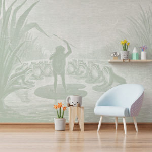 Frog Orchestra - Sage Green Wallpaper | Grafico Melbourne