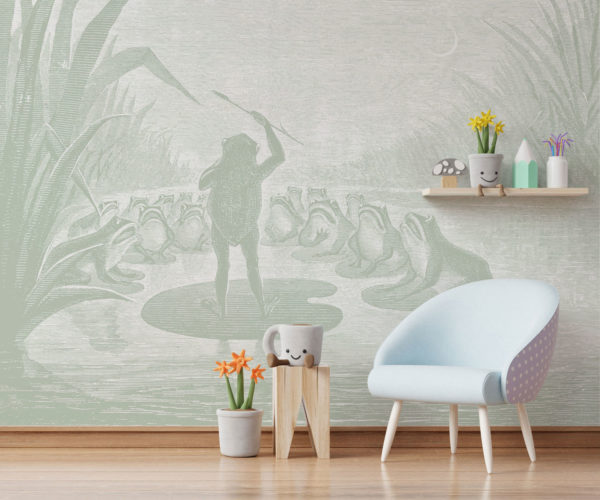 Frog Orchestra - Sage Green Wallpaper | Grafico Melbourne