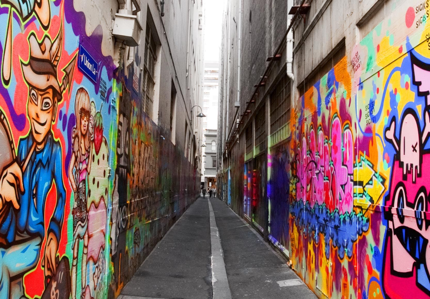 Melboure CBD Graffiti Alley - Landscape | STRETCHED CANVAS