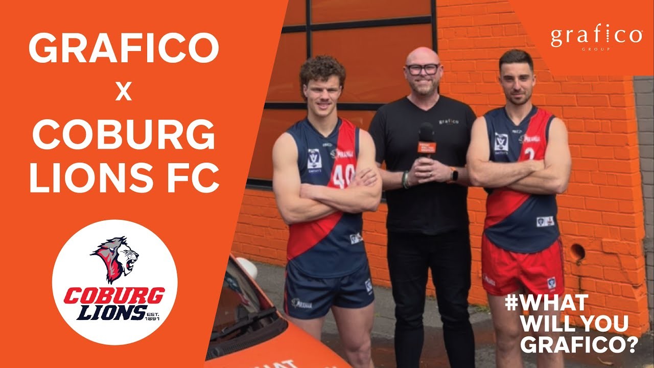 Grafico as the Coburg Lions FC official club sponsor!
