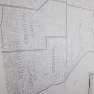Bayside Melbourne Map - Light Steel Wallpaper  - Grafico