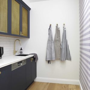 Gingham Check - Steel Blue Wallpaper | Grafico Melbourne