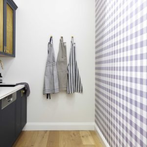 Gingham Check - Steel Blue Wallpaper | Grafico Melbourne