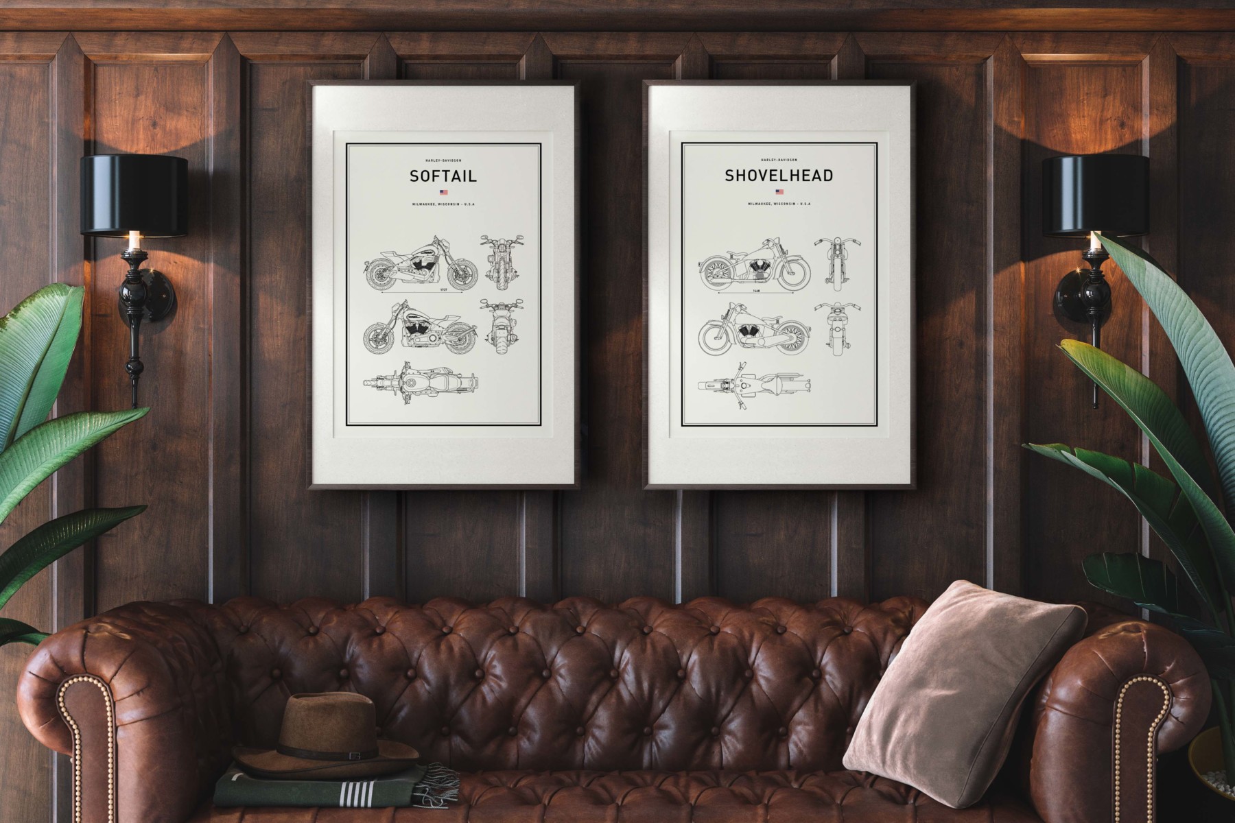 Motorbike Blueprints PRINT Series | Grafico Melbourne