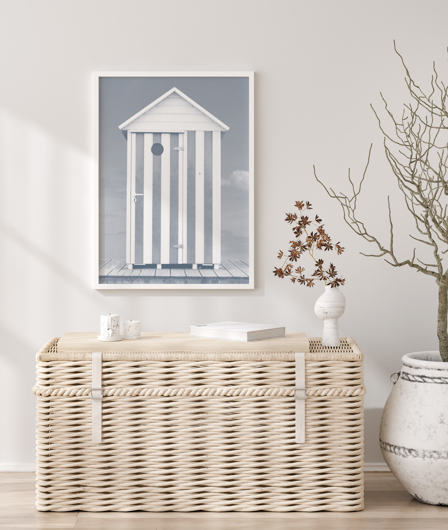 Hampton Beach Box - Powder Blue | STRETCHED CANVAS