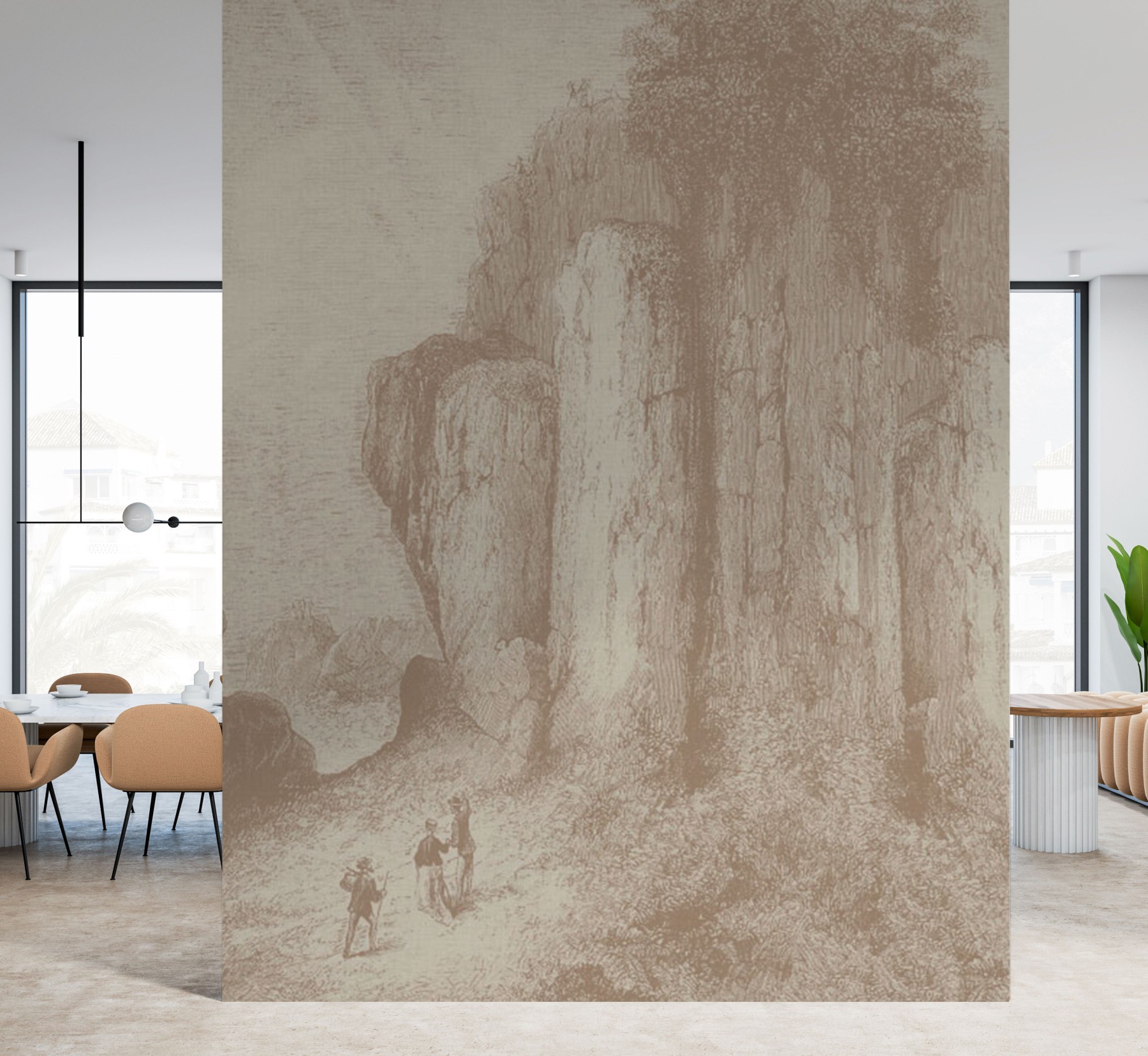 Hanging Rock - Linen | WALLPAPER