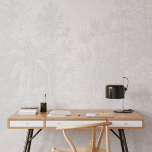 Hidden Oasis - Light Grey Wallpaper | Grafico Melbourne