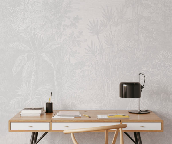 Hidden Oasis - Light Grey Wallpaper | Grafico Melbourne