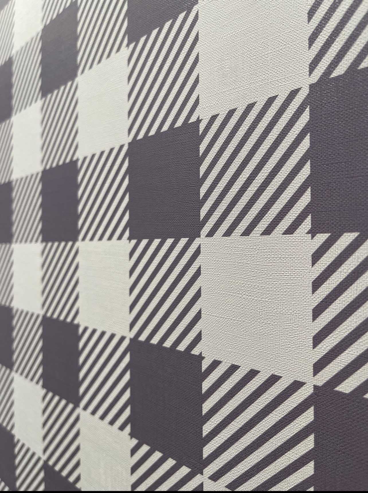 Gingham Check - Steel Blue Wallpaper | Grafico Melbourne