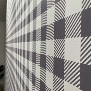 Gingham Check - Steel Blue Wallpaper | Grafico Melbourne