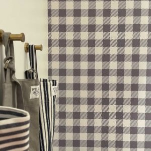 Gingham Check - Steel Blue Wallpaper | Grafico Melbourne