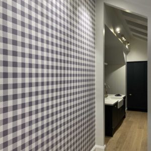 Gingham Check - Steel Blue Wallpaper | Grafico Melbourne