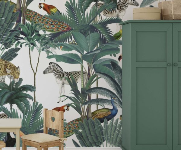 Animal Palm Jungle - Natural Wallpaper | Grafico Melbourne