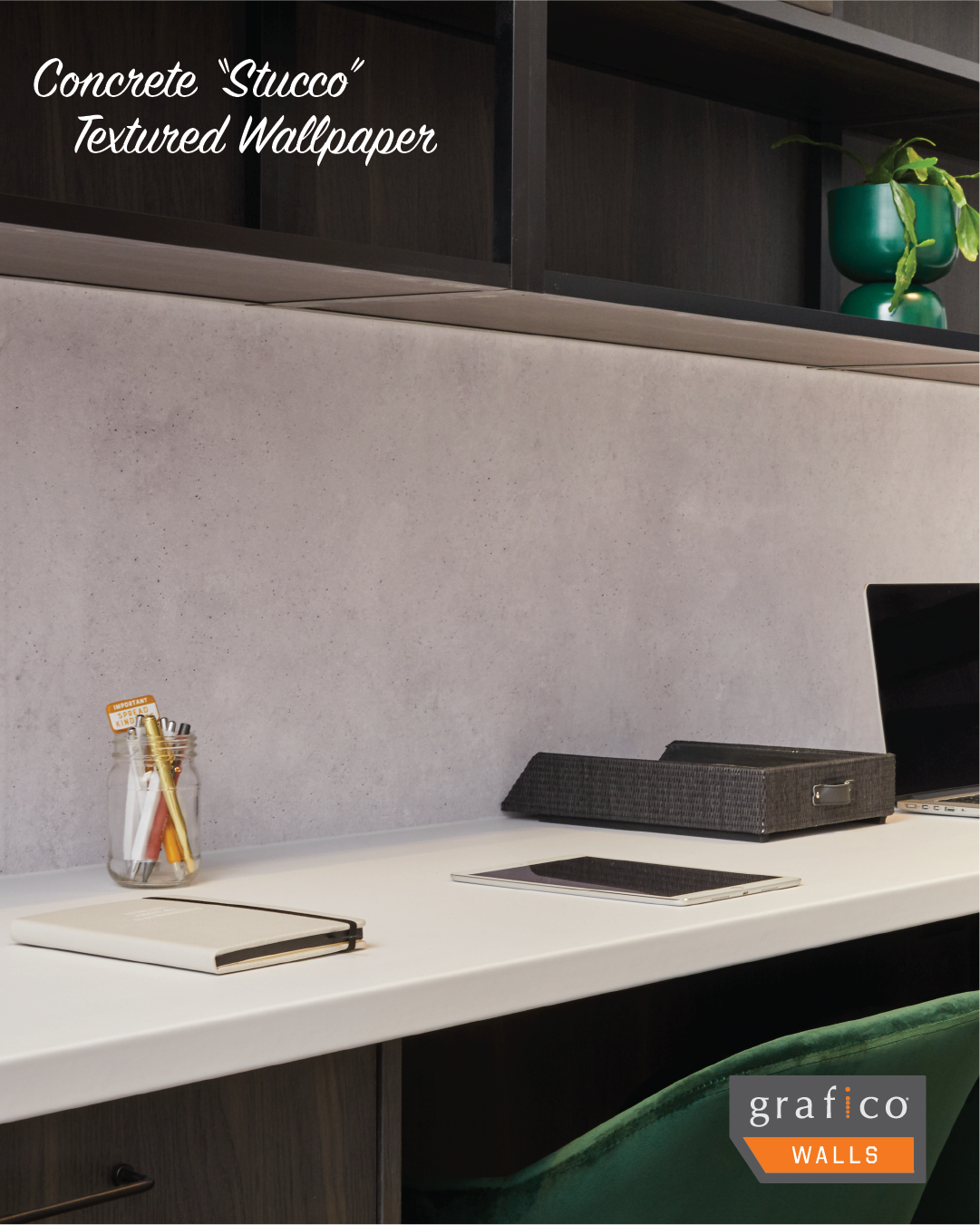 Concrete Stucco Veneziano Wallpaper | Grafico Melbourne