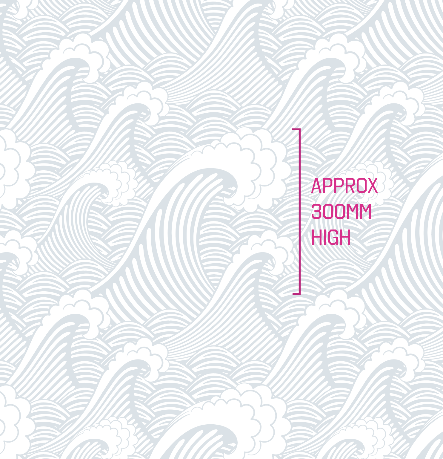 Japan Wave - Powder Blue Wallpaper | Grafico Melbourne