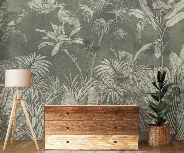 Jungle Fresco - Green | WALLPAPER | Grafico Melbourne