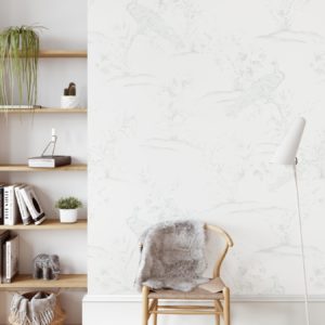 Peacocks - Light Sage Wallpaper | Grafico Melbourne