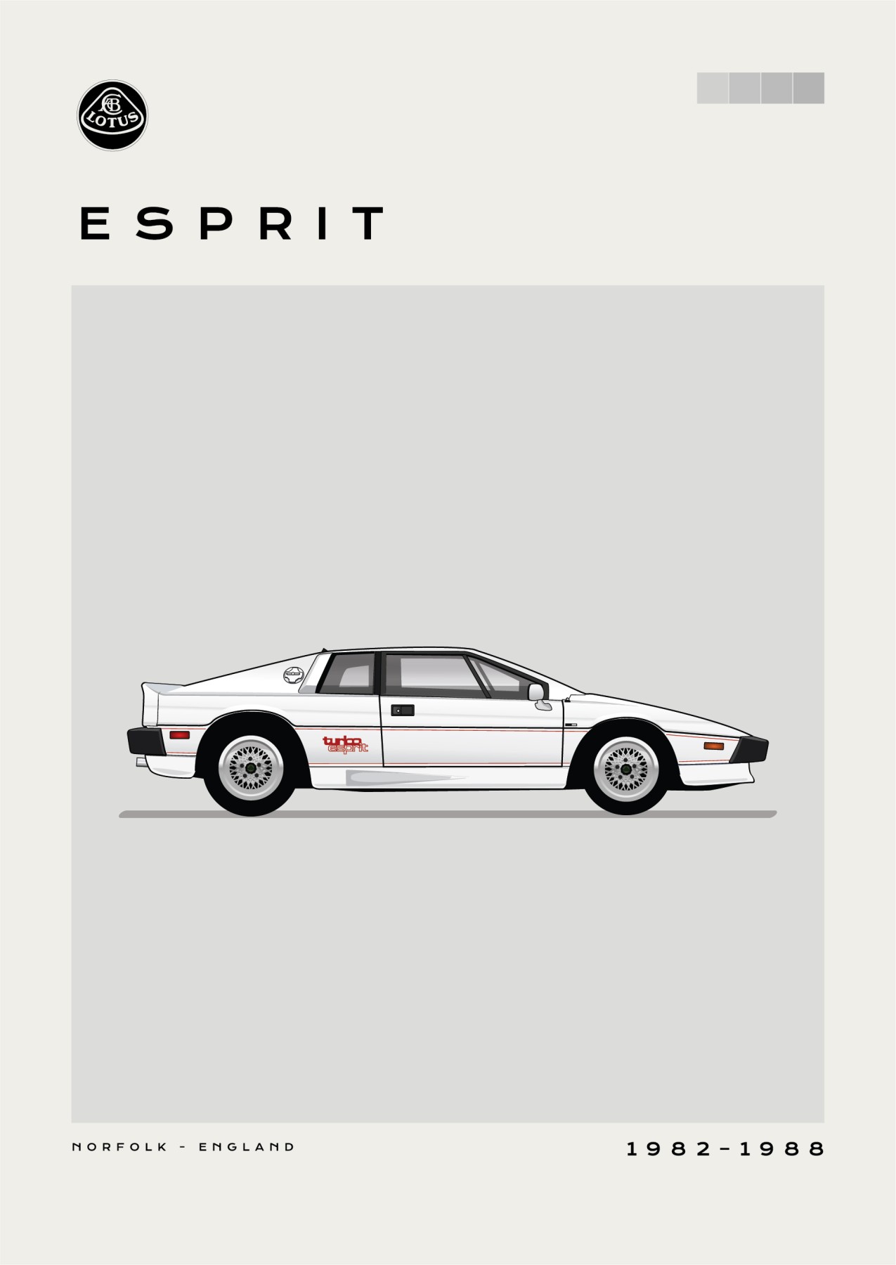 Lotus - Esprit - Light Grey
