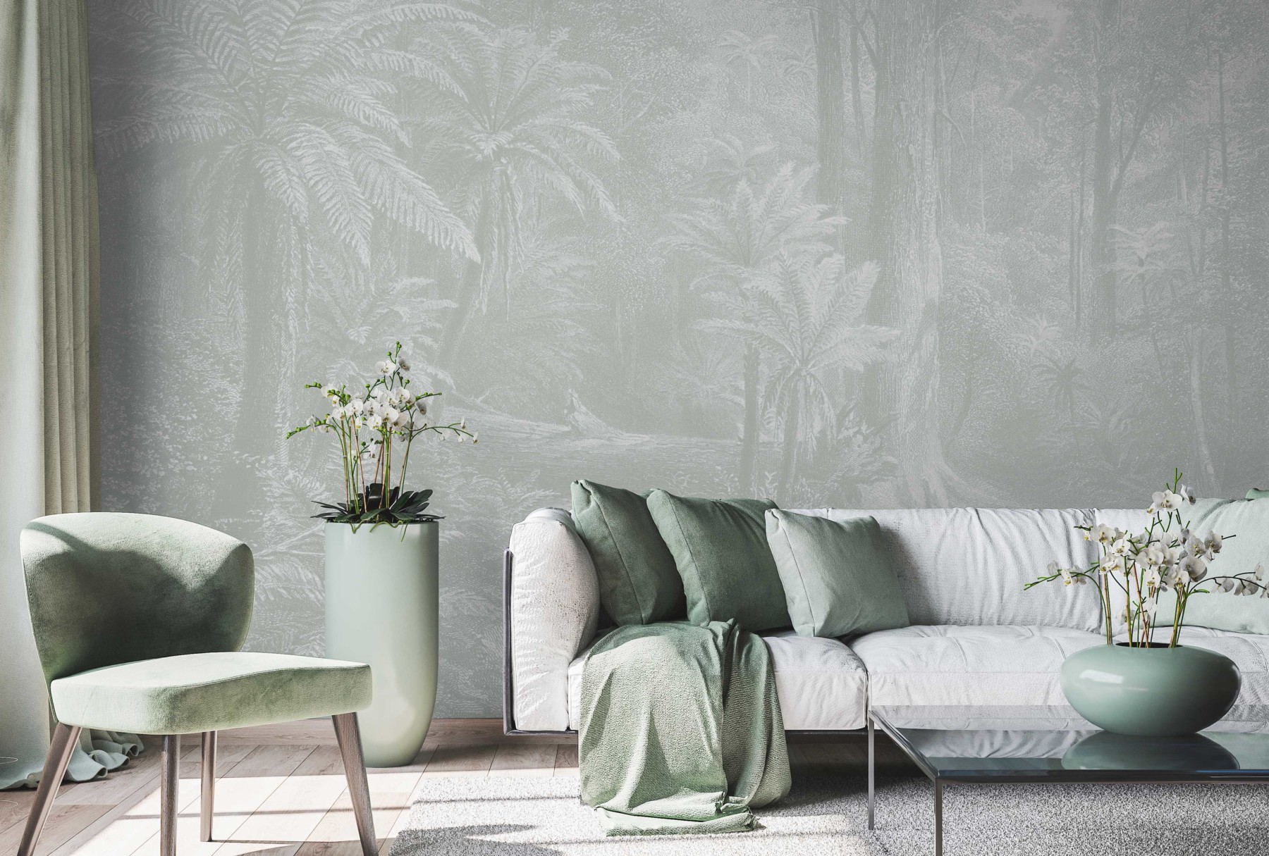 Etched Australian Rainforest Light Green - Grafico Melbourne