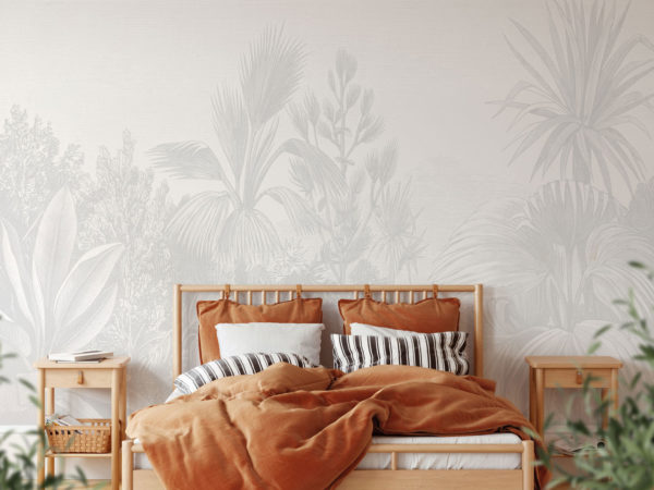 Lush Tropicale - Light Grey Wallpaper | Grafico Melbourne