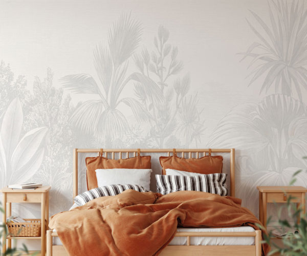 Lush Tropicale - Light Grey Wallpaper | Grafico Melbourne