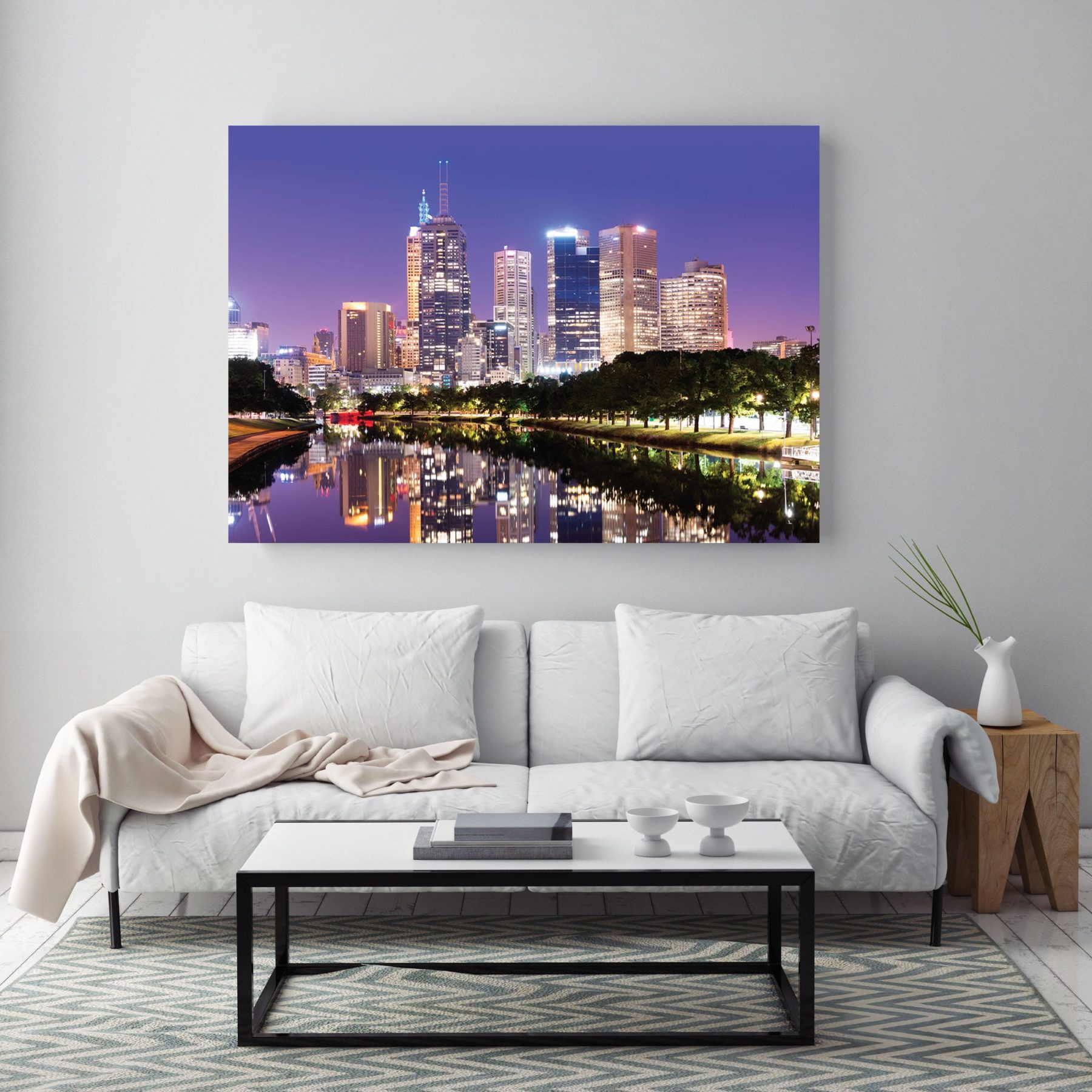 Melbourne Skyline 1 | STRETCHED CANVAS | PRINTED PANEL