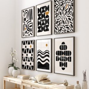 Black & White Abstract Art Print - Grafico Walls Australia